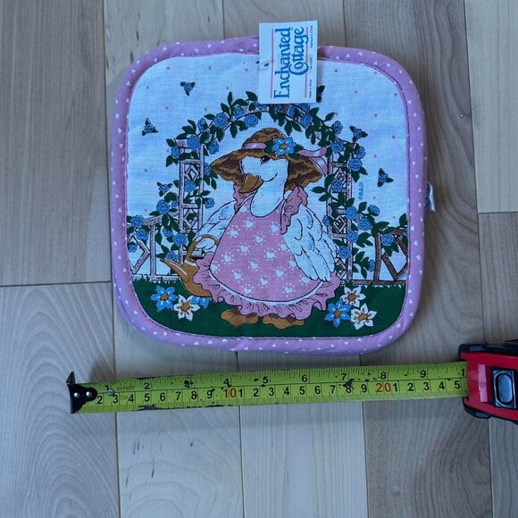 Vintage Cottagecore Goose Pot Holder Set – NWT 80s Enchanted Cottage - Picture 8 of 8